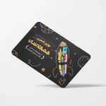 کارت ویزیت لمینت برجسته طلاکوب