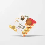 کارت ویزیت لمینت برجسته مخملی طلاکوب مربع